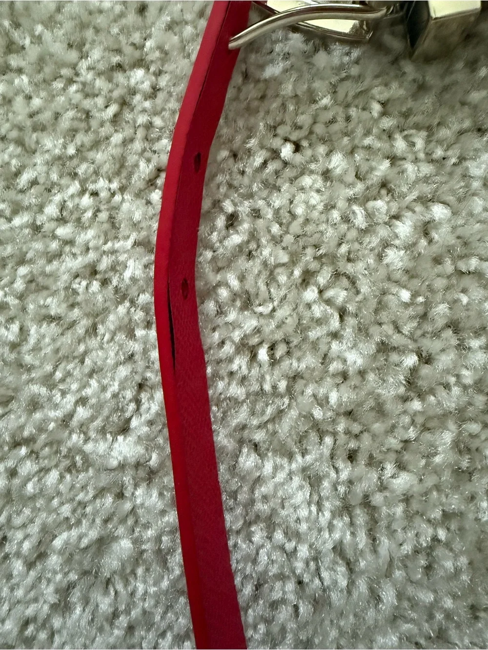 WHBM XS Red Patent Slim Belt with Gold Buckle NWT * See notes